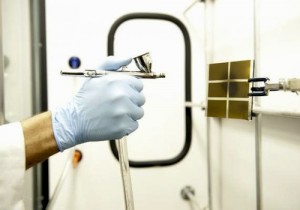 spray on solar cells 300x210 New Transparent Solar Cells Can be Sprayed Onto Any Glass Surface