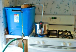 homemade water distiller 300x206 How to Build a Homemade Water Distiller in Less Than an Hour